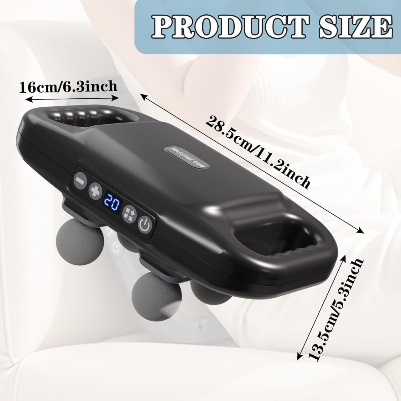 Head & Back Massager for Pain Relief – Rechargeable Deep Tissue Massage Gun