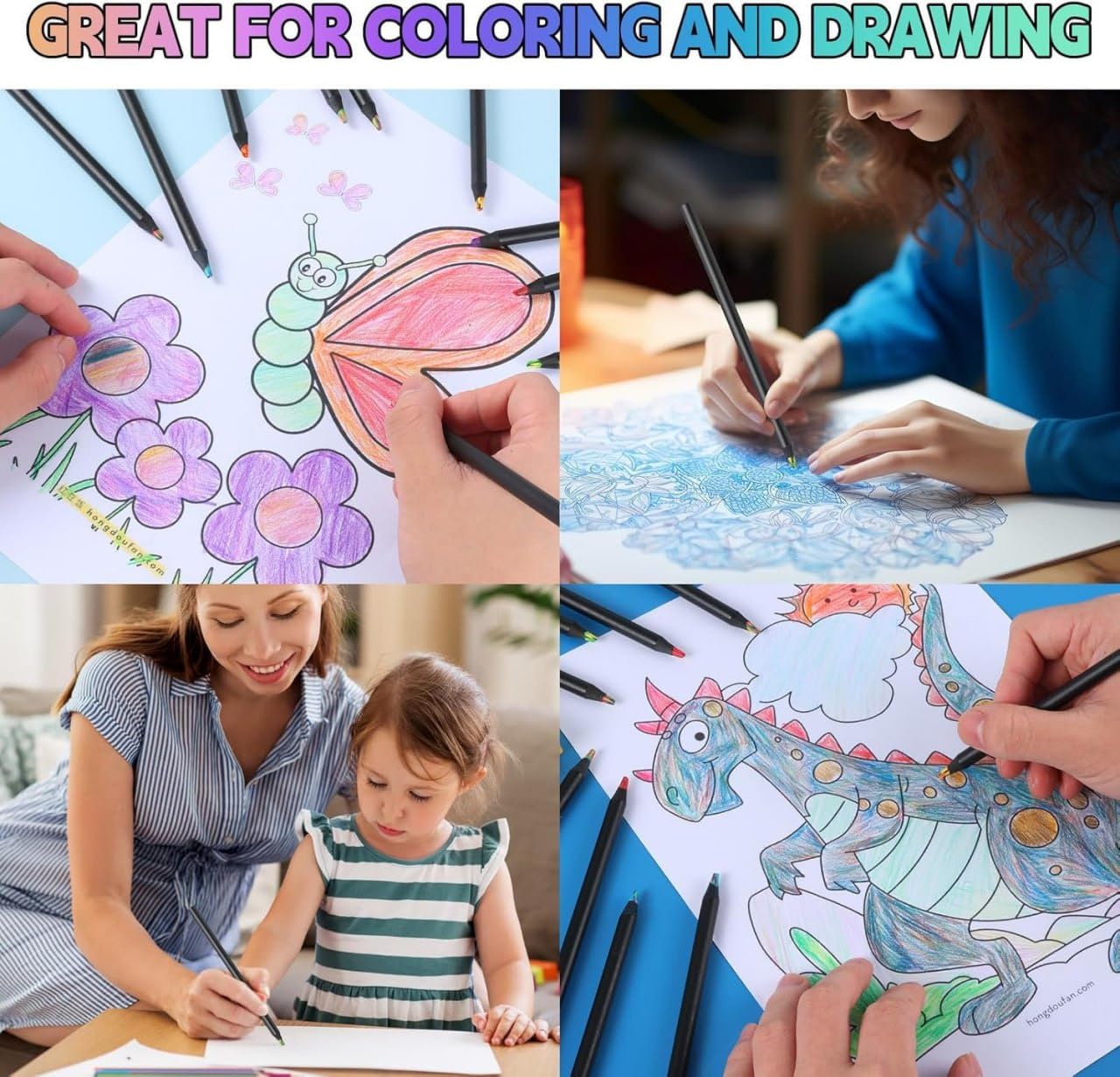 7-in-1 Magic Rainbow Color Pencil Set (Pack of 12)