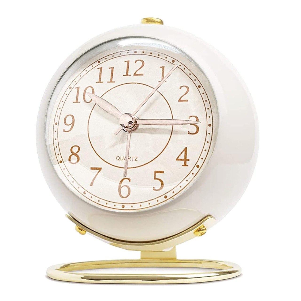Retro Backlight Cute Desk Alarm Clock with Night Light